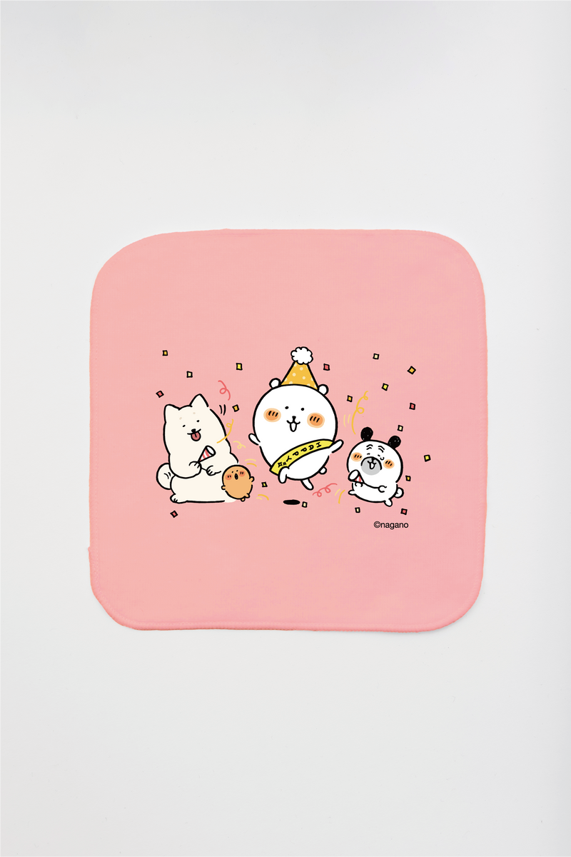 キャラクタータオル ピンク 黒 約30cm x 40cm キャラクタータオル ピンク 黒 約30cm x 40cm キャラクタータオル