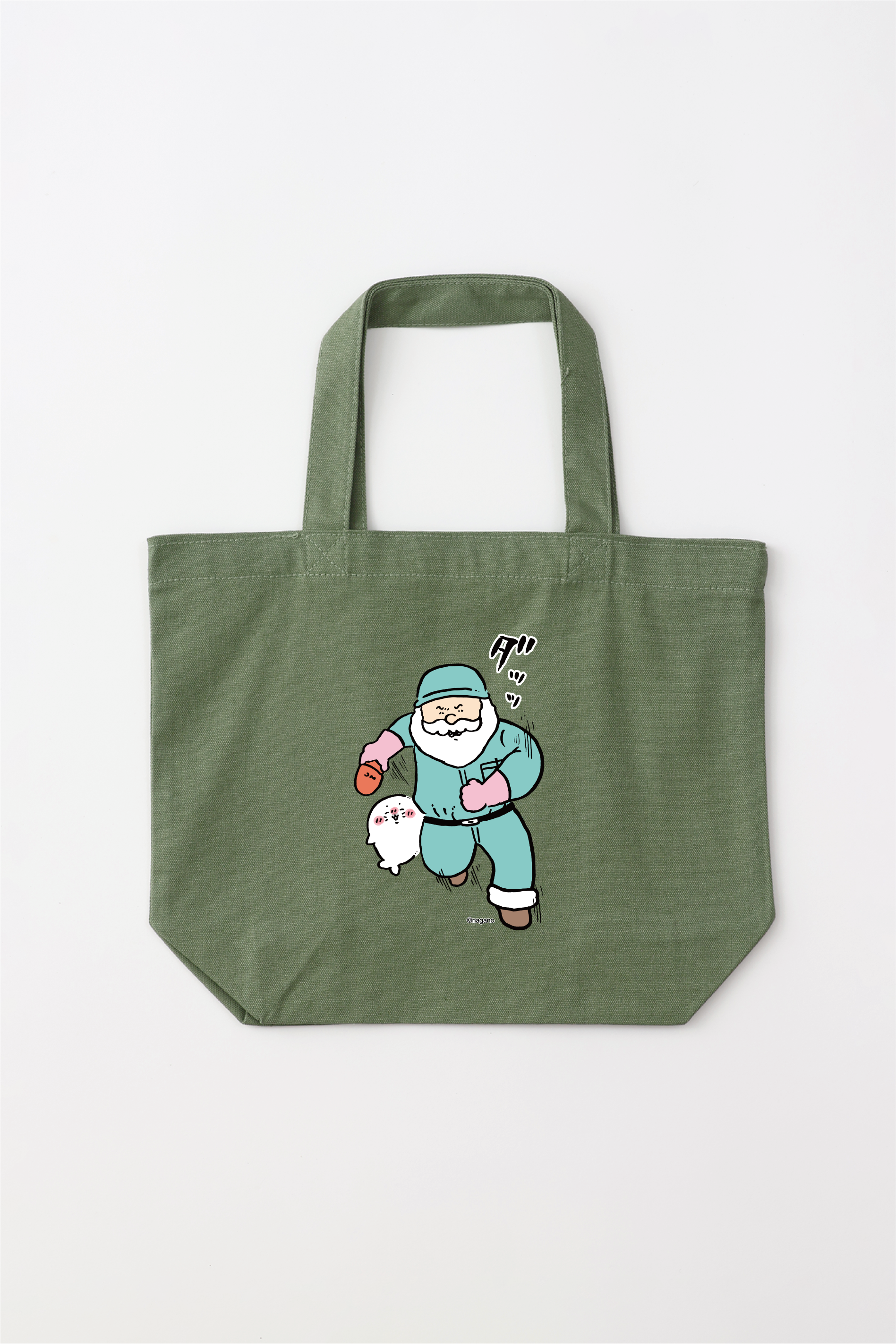ナガノキャラクターズ じいさんとアザラシ トートバッグ Lサイズ